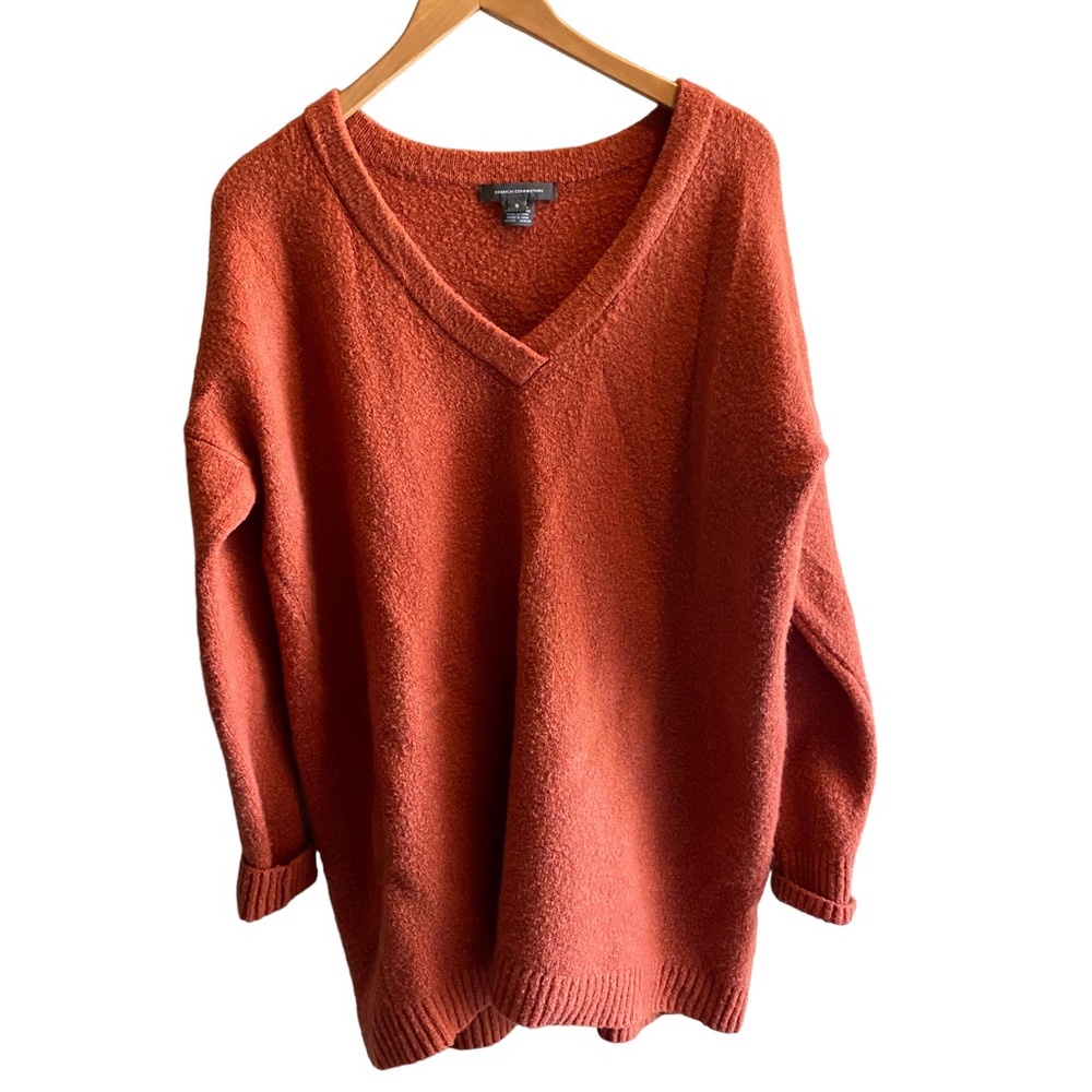 French Connection Urban Flossy Sweater Pumpkin Small - Picture 3 of 6